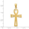 Black Bow Jewelry 14k Yellow or White Gold Polished Ankh Cross Pendant, 19 x 39mm - 4 of 4