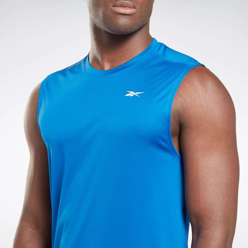Reebok Training Sleeveless Tech T-Shirt Mens Athletic Tank Tops, 4 of 7