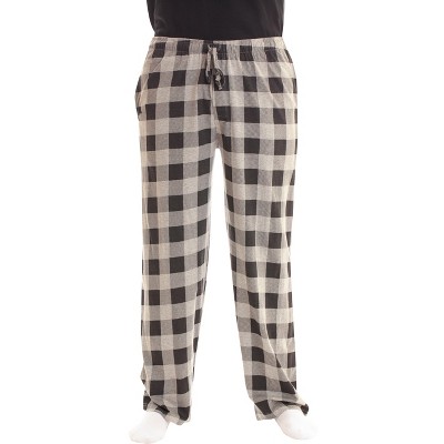 #followme Men's Poplin Pajamas - Buffalo Plaid Pajama Pants for Men with Pockets- Lounge & Sleep PJ Bottoms