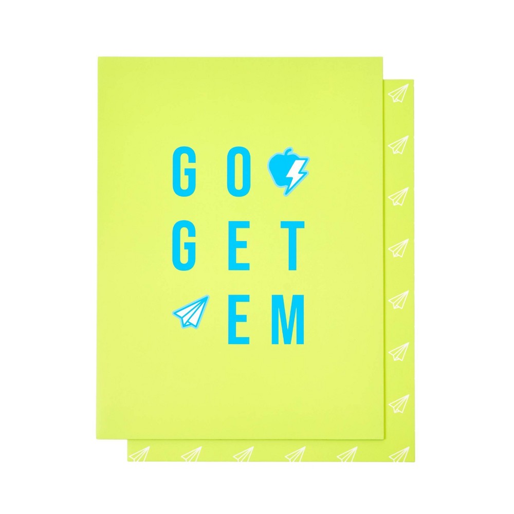 2pk Paper Folders 2 Pocket Go Get Em - Best Year Ever