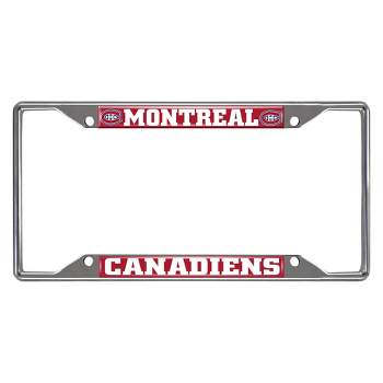 NHL Montreal Canadiens Durable Chrome Metal License Plate Frame, Secure Fit, Vibrant Team Colors