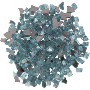 Home-Complete 10.47 lbs .5" Crushed Rock Fire Glass Aqua Blue - 1 of 4