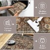 Washable Runner Rug Non Slip Floor Carpet, Low Pile Distressed Kitchen Rug, Non-Shedding Faux Wool Soft Rug, Vintage Printed Rug - 4 of 4
