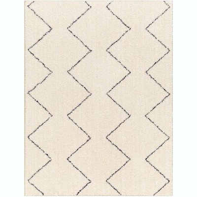 Mark & Day Aaliyah Washable Woven Indoor Area Rugs Cream/Black