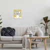 Stupell Industries Peony Sketch Bouquet Contrasted Distressed Yellow Wall Plaque Art, 10" x 15" - 3 of 4