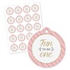 Big Dot of Happiness 1st Birthday Girl - Fun to be One - First Birthday Party Favor Gift Tags (Set of 20) - 2 of 4
