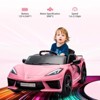 Kids Ride on Car, Licensed Corvette Battery Powered Car, 12V Toddles Electric Sports Car Toy with Remote Control - 2 of 4