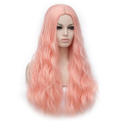 Unique Bargains Women's Curly Wigs 28" with Wig Cap