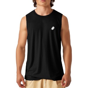 Dalix Ghost Embroidered Muscle Tank Cotton Soft Summer Mens - 1 of 4