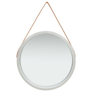 vidaXL Wall Mirror with Strap 23.6" Silver - 1 of 4