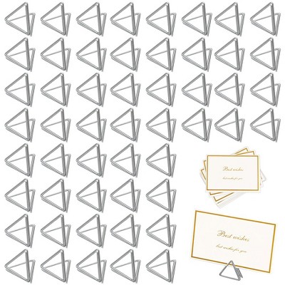 100pcs Place Card Holders Triangle Shape Table Number Holder with 20 Greeting Card for Wedding Party