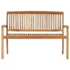 vidaXL Stacking Patio Bench with Cushion, 50.6" Solid Teak Wood - 3 of 4