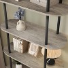 5-Tier Bookshelf, 71Inch Tall Arched Bookcase, Freestanding Open Storage Rack Shelf for Bedroom, Living Room - 3 of 4