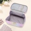 Unique Bargains Women's Square Letter B Makeup Bag Purple 1 Pc - 2 of 3