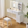 KWPZQEB Vanity Desk with Mirror, Makeup Vanity Table with 4 Drawers, Dressing Table for Bedroom, Dressing Room - 3 of 4