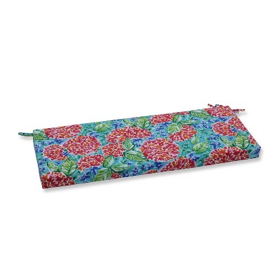 Garden Blooms Outdoor Bench Cushion Pink - Pillow Perfect