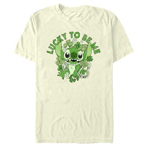 Men's Lilo & Stitch St. Patrick's Day Stitch Lucky to Be Me T-Shirt - 1 of 4