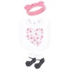 Hudson Baby Infant Girl Cotton Layette Set, Flower Heart - 3 of 4