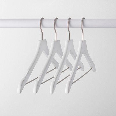 Lot of 3-4 count White Wood Hangers Made by design Durable 12 total 