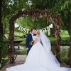 Aghana Digitals 13-Piece Paper Wedding Decor Set: Just Married Banner & 6 White Heart Hanging Swirls - 2 of 4