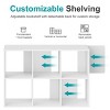 FURNIinspire Decorative Bookshelf 9 Cube Storage Organizer, Open Book Shelf Display Bookcase with Removable Back Panels, White, 11.6"*35.9"*35.2" - 2 of 4