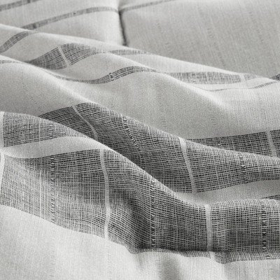 King Gray Microfiber Striped Comforter Set with Pillow