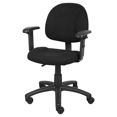 Deluxe Posture Chair With Loop Arms Black - Boss Office Products : Target