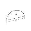 Azar Displays Mirror Half Round Header 6.5 x 16-inch 700045 - 2 of 3