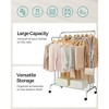 SONGMICS Double-Rod Clothes Rack Garment Rack with Wheels Heavy-Duty Metal Frame 220 lb Max Load Clothes Storage and Display - 2 of 4
