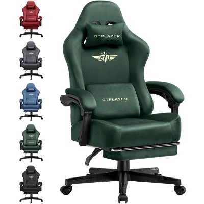 GTPLAYER Gaming Chair Fabric with Extra Wide Seat, Pocket Spring Cushion, Big and Tall Gaming Chairs for 300LBS