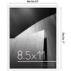 Americanflat Thin Picture Frame in White with Shatter Resistant Glass Horizontal and Vertical Formats for Wall & Tabletop - Picture Size 8.5"x11" - 2 of 4
