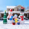 Karl Home 8FT Lighted Snowman Family with JOY and Xmas Tree Christmas Inflatable Decoration - 2 of 4