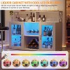 Jojoka Bar Cabinet with Led Light,Coffee Cabinet with Rack and Glass Holder for Kitchen - 3 of 4