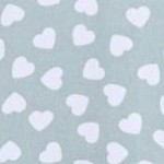 white hearts w. matching scrunchie