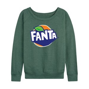 Women's - Coca-Cola - Fanta Costume Lightweight French Terry Wide Neck Long Sleeve Shirt - 1 of 4