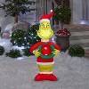 4’ Dr. Seuss Grinch as Santa Christmas Indoor/Outdoor Lighted Inflatable - 3 of 4