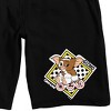 Gremlins Gizmo Checkered Diamond Men's Black Sleep Pajama Shorts - 2 of 3