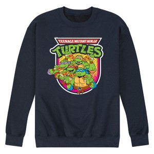 Men's - Teenage Mutant Ninja Turtles - Retro Pizza Graphic Graphic Fleece Sweatshirt - 1 of 4
