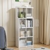 VECELO 4-Tier 224 Qt Plastic Storage Bins with Clear Magnetic Doors, 56 Gal Large Storage Organizer for Bathroom or Bedroom, White - 2 of 4