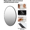 Round Mirror Black Circle Mirror Vanity Mirror Metal Frame Wall Mounted Mirrors for Living Room, Bathroom Decor, Wall, Entryway - 4 of 4