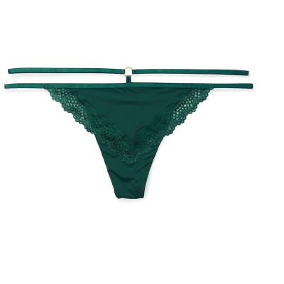 Adore Me Women's Marca Thong Panty L / Ponderosa Pine Green. : Target