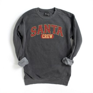 Simply Sage Market Women's Santa Crew Garment Dyed Graphic Sweatshirt - 1 of 2