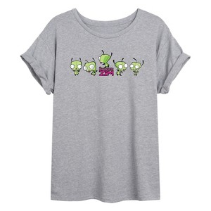 Women's - Invader Zim - Dancing Gir Oversized Graphic T-Shirt - 1 of 4