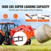 VEVOR 49" Hay Spear, Bale Spears 1600lbs Loading Capacity, Skid Steer Loader Tractor Attachment with 2pcs 17.5" Stabilizer Spears, Black - 3 of 4