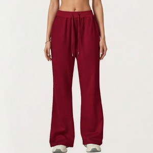 Anna-Kaci Active Women's Wide Leg High Waist Drawstring Pants with Relaxed Fit and Soft Stretch Fabric - 1 of 4