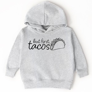 The Juniper Shop But First, Tacos Outline Toddler Hoodie - 1 of 4