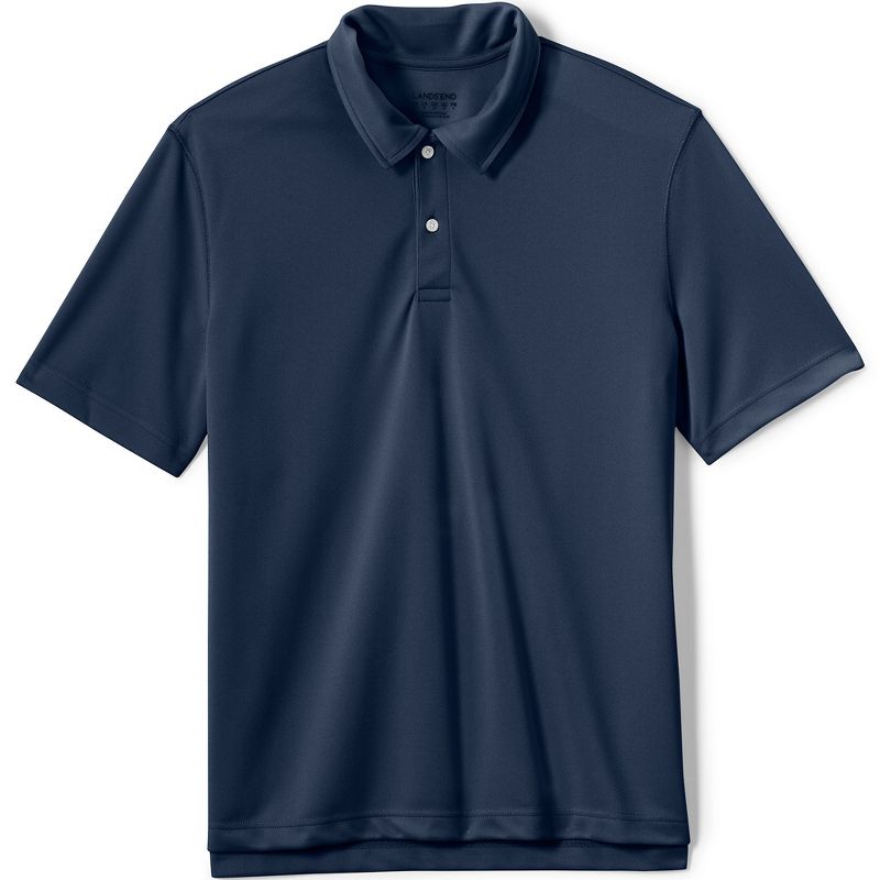Lands' End Men's Short Sleeve Poly Pique Polo Shirt, 1 of 4