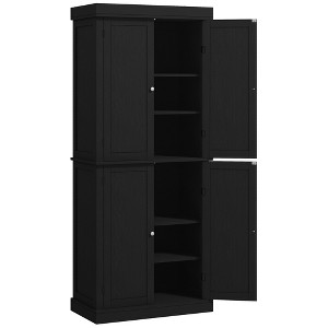 72" Kitchen Cabinet, Pantry Storage Cabinet with Doors and Shelves, Freestanding Food Pantry Cabinet Wood Grain - 1 of 4