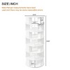 Φ23.6'' Rotating Shoe Rack Tower, 7-Tier Spinning Shoe Shelf With 5 Grids Per Layer, 360° Revolving Shoe Carousel Closet Organizer-Cuddlewood - 4 of 4