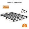 Whizmax 6 Inch Metal Platform Bed Frame with Wavy Pattern, Steel Slat Support, Mattress Foundation and No Box Spring Needed, Easy Assembly, Black - 2 of 4